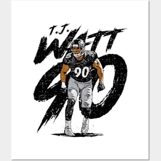 T.J. Watt Pittsburgh Rough Posters and Art